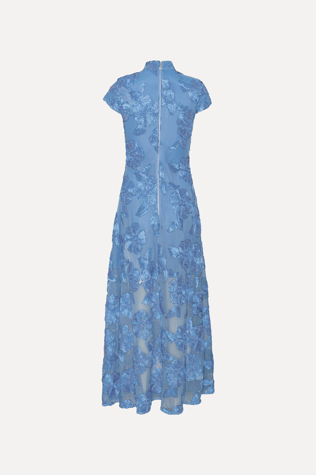 Mesh Capsleeve Maxi Dress