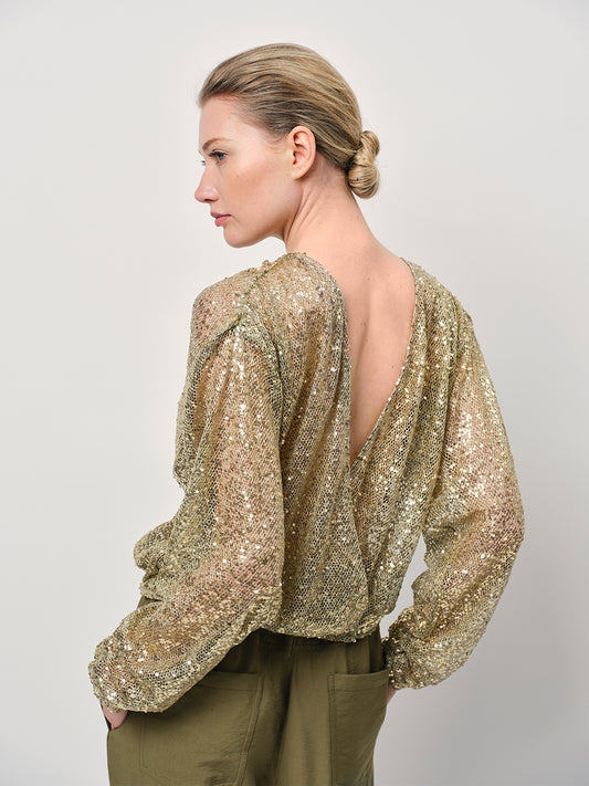 Cardigan Sequins CrazyaboutD6 Sunlit Grass
