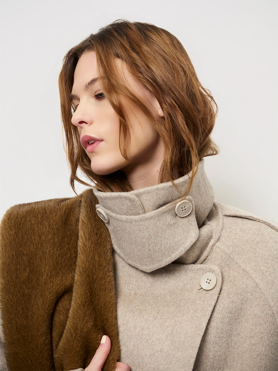 Fringe Coat Warm Greige