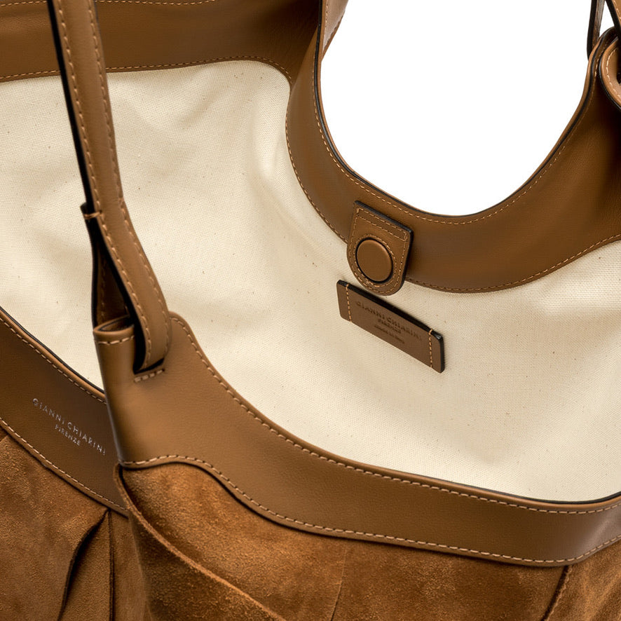 Handtasche Gianni Chiarini DuaGC Maxi Suede Caramel