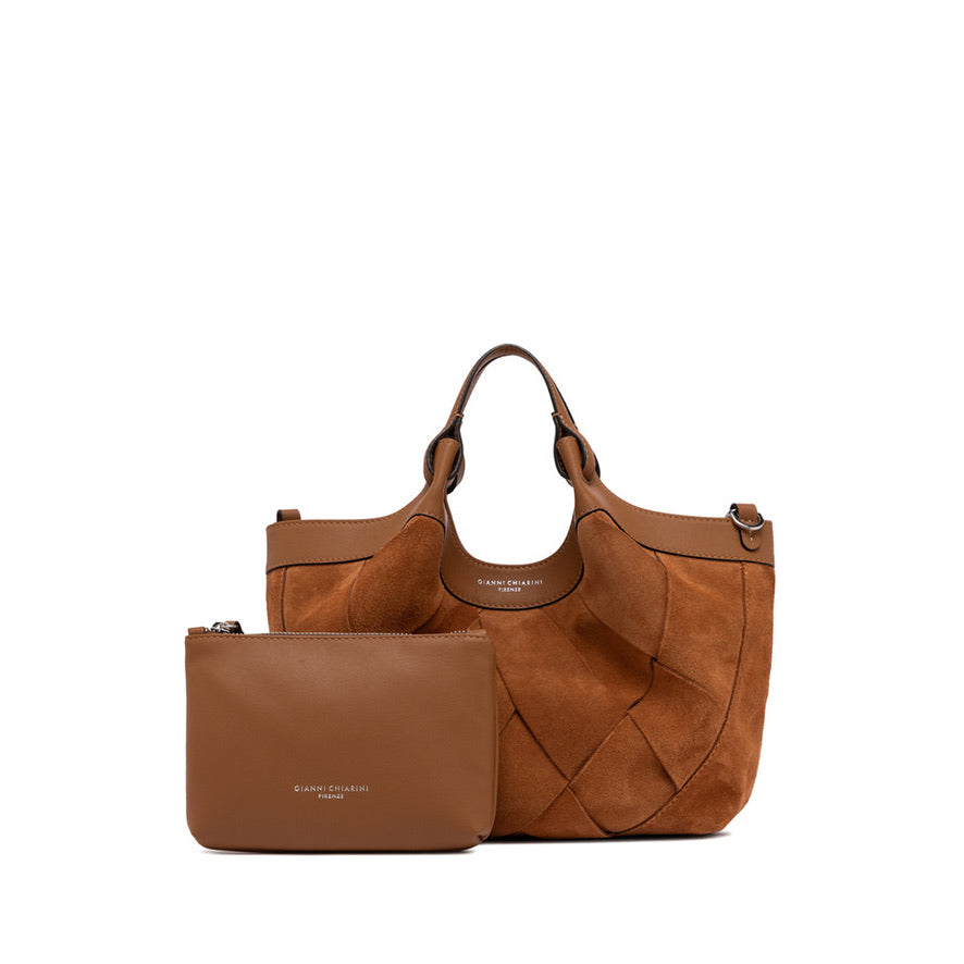 Handtasche Gianni Chiarini DuaGC Midi Suede Caramel