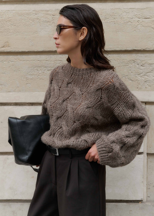 Strickpullover Kae'CL Taupe Melee