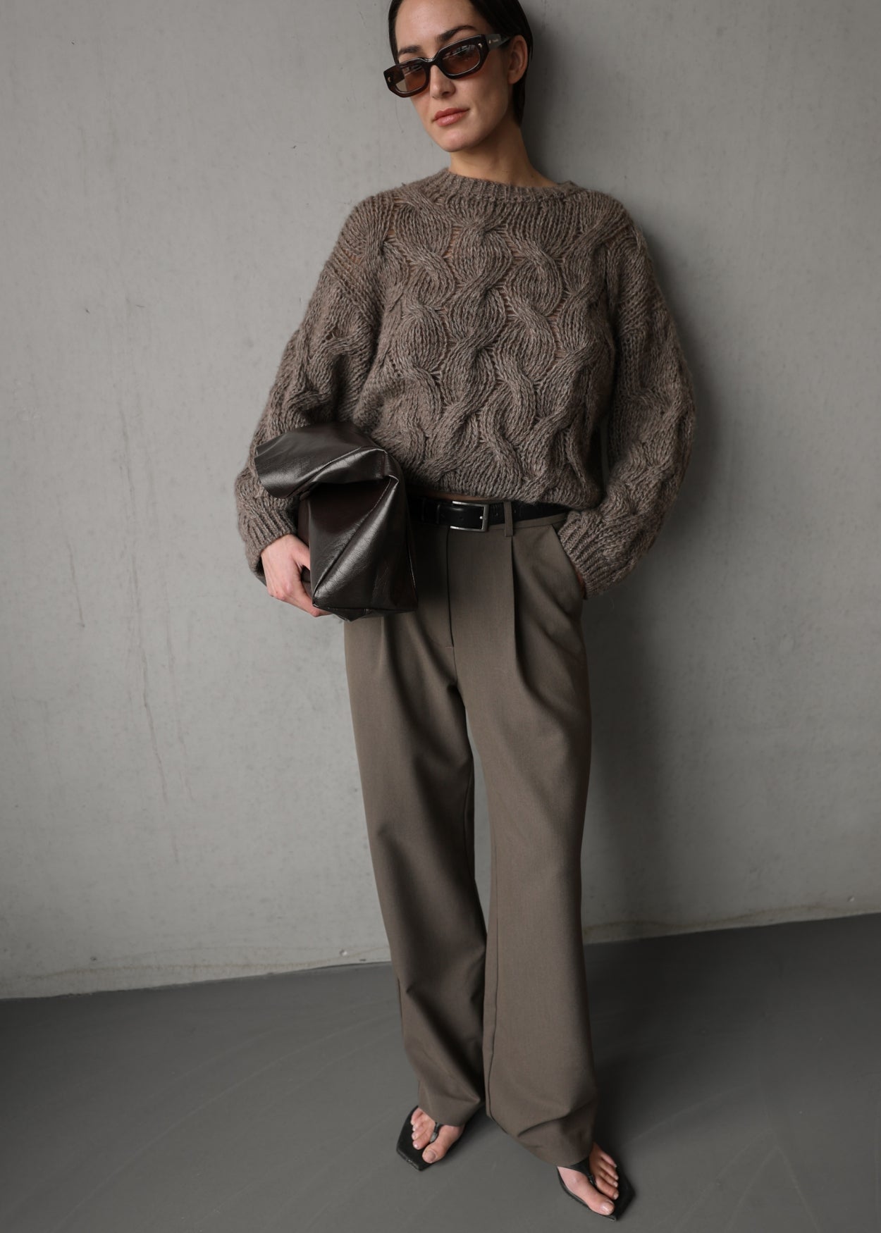 Strickpullover Kae'CL Taupe Melee