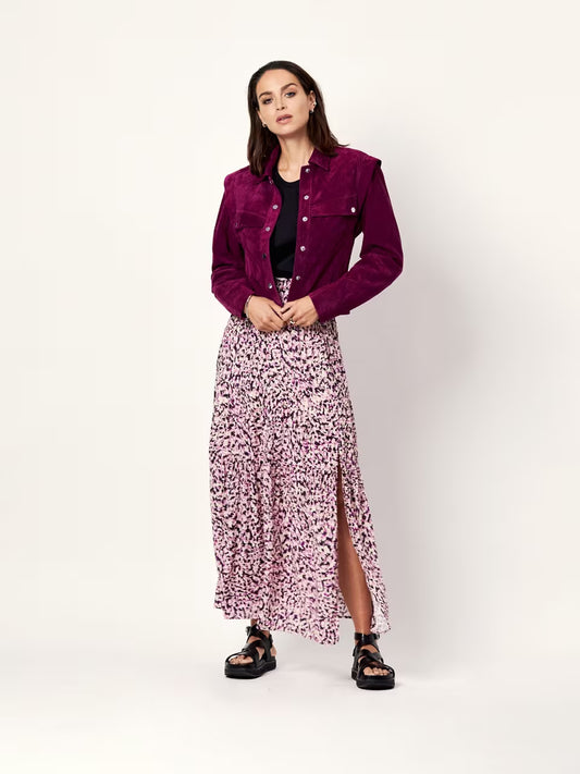 Lederjacke Suede Grape