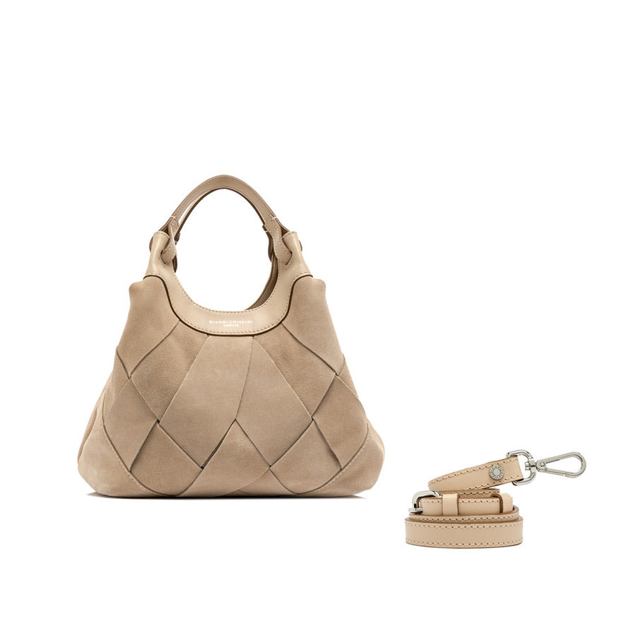 Handtasche Gianni Chiarini DuaGC Midi Suede Nude