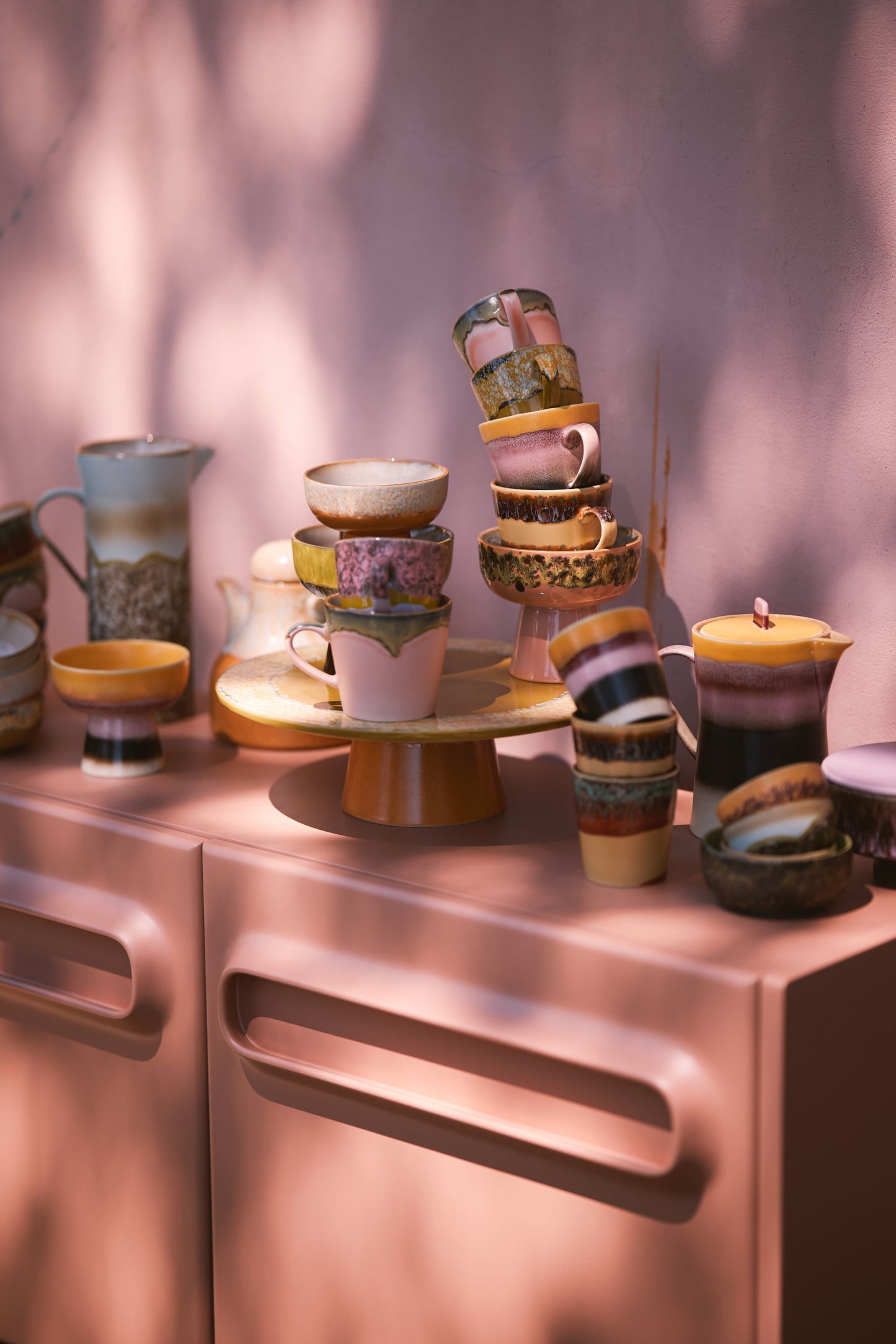 Cappuccino Mugs 70s Ceramics Vista 4er Set