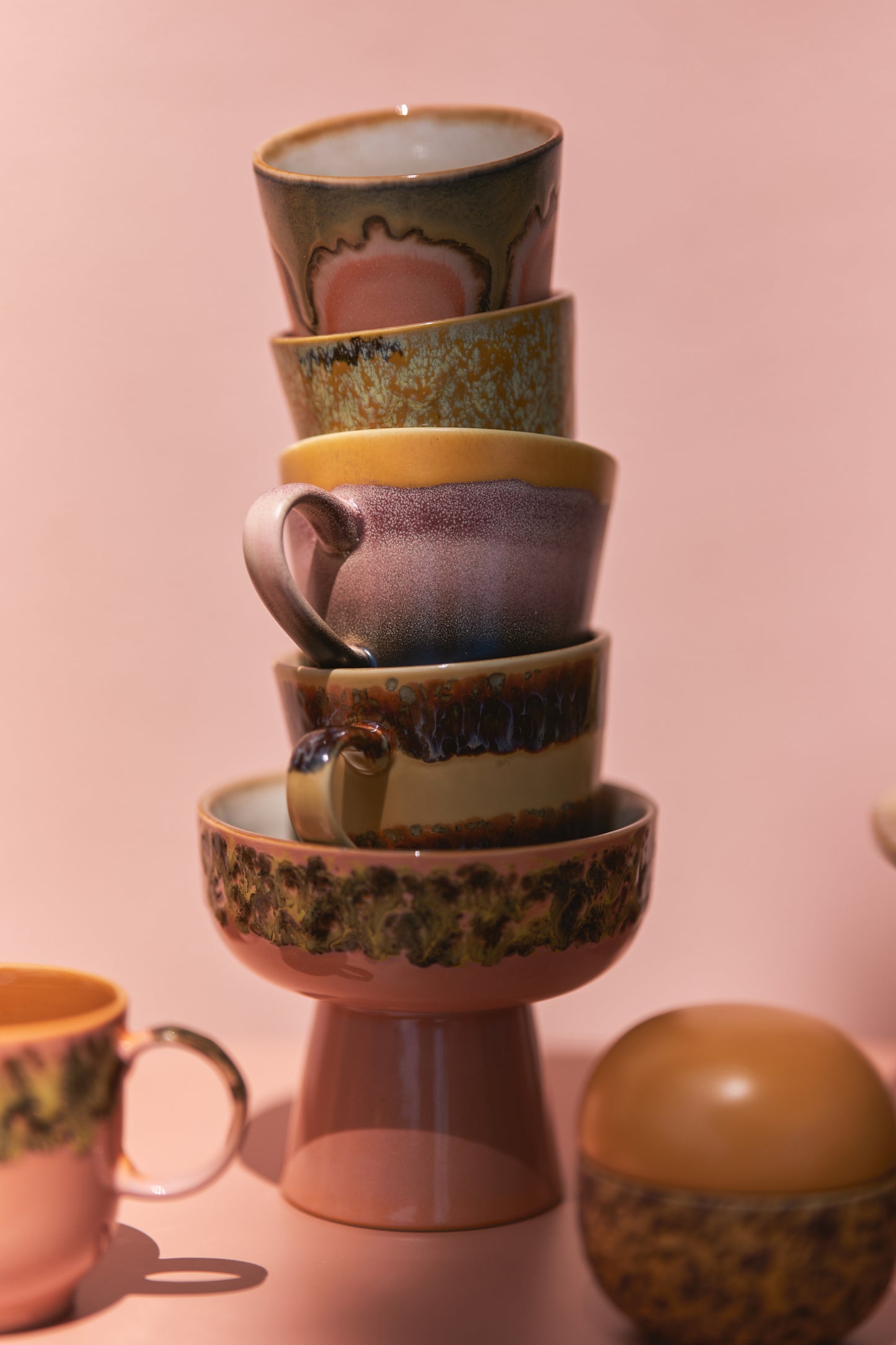 Cappuccino Mugs 70s Ceramics Vista 4er Set