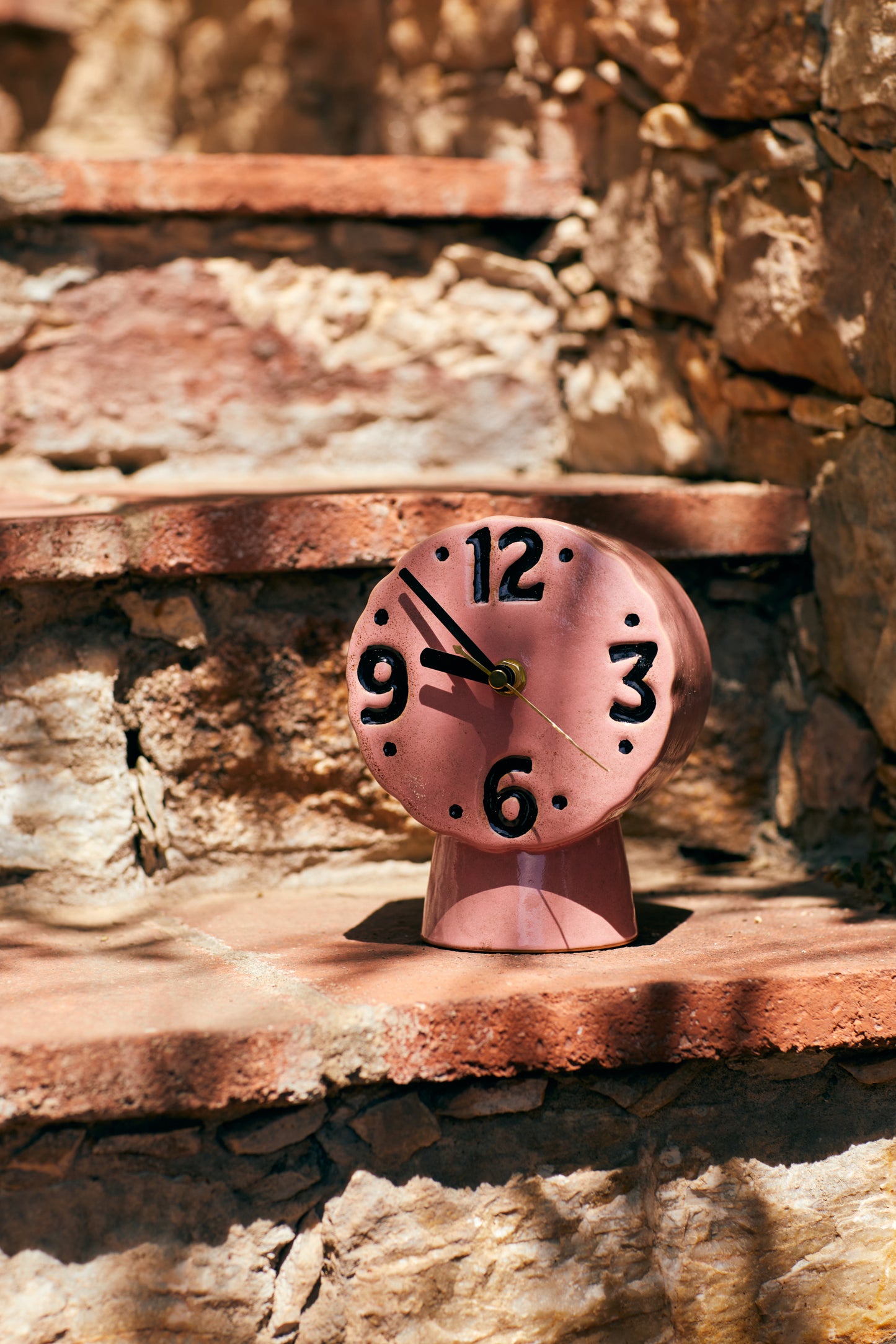 Retro Ceramic Clock Pink