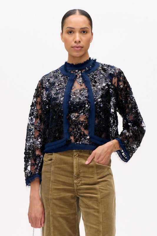 Pailletten Jacke BPBethina Blue