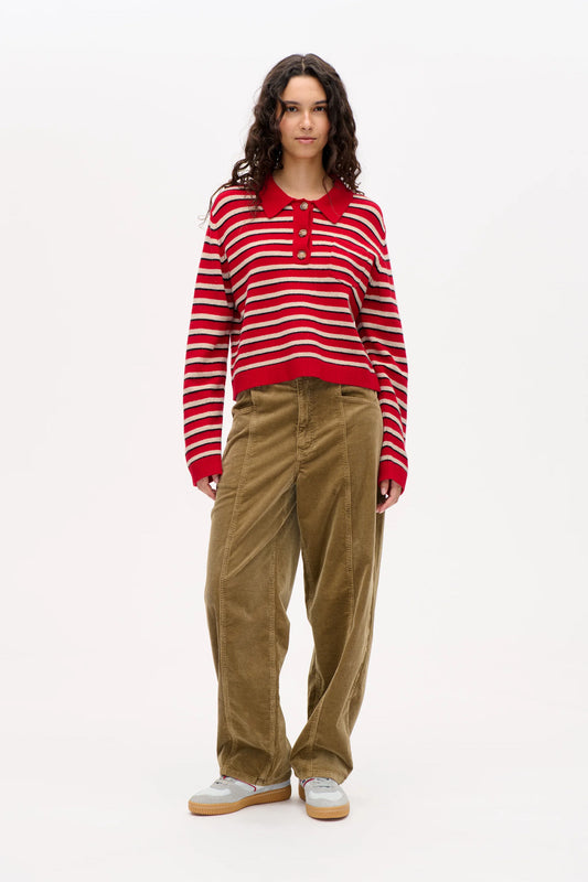 Polo Strickpullover Stripes