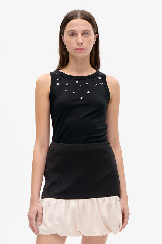 Top mit Strasssteinen