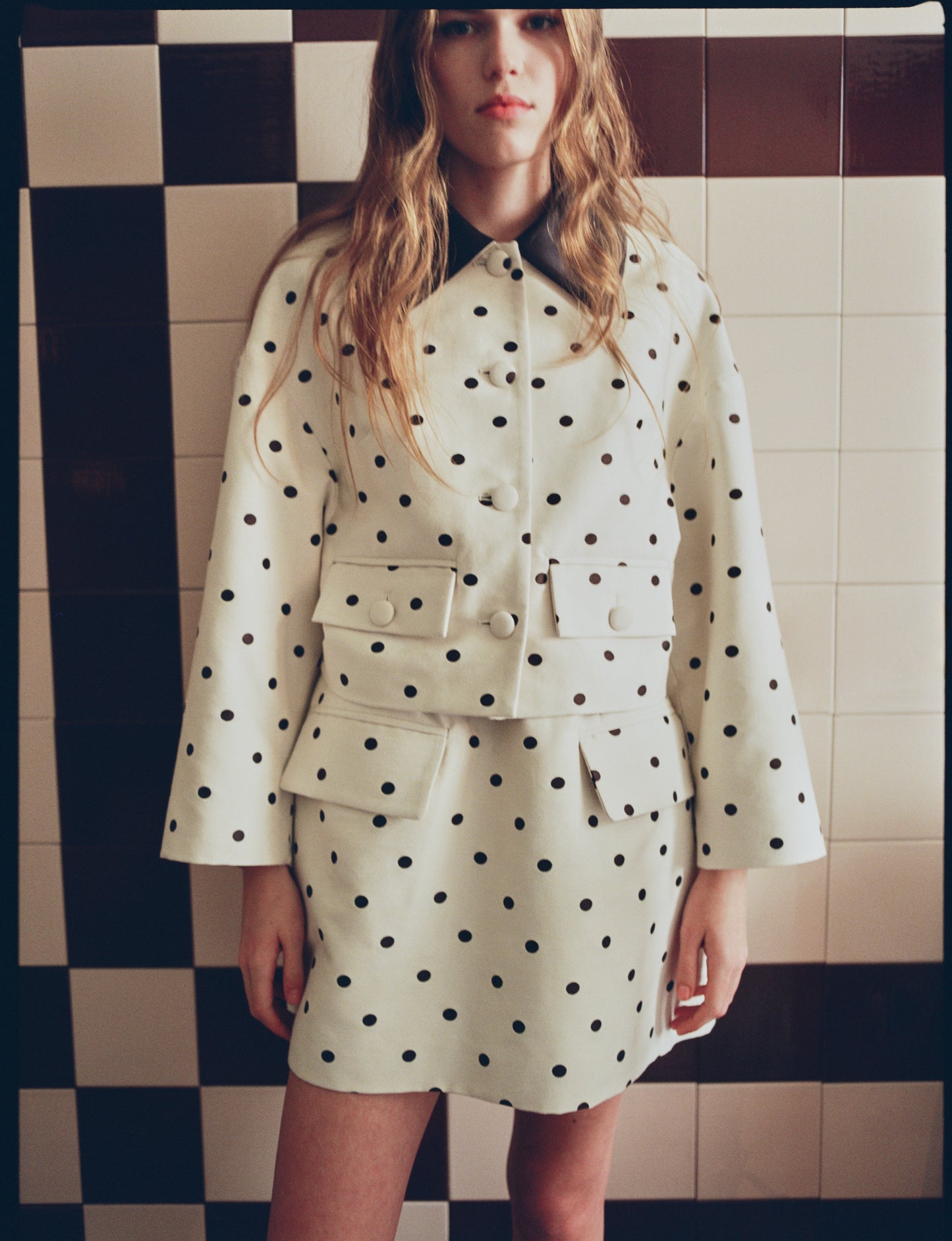 Cropped Jacket Polkadots