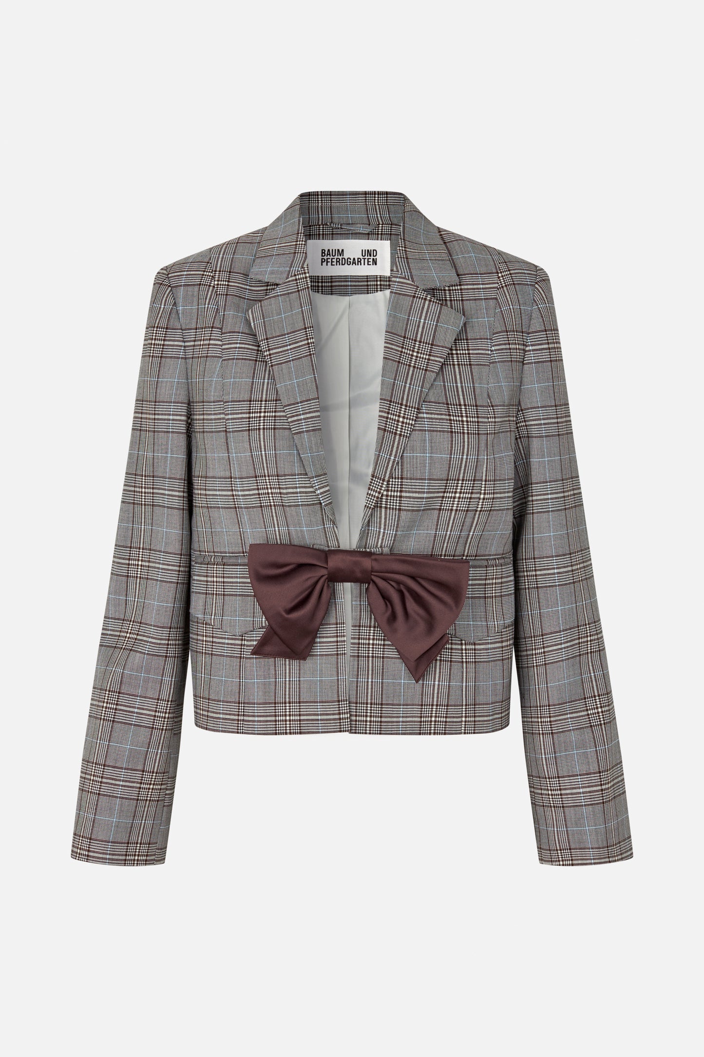 Cropped Jacket Mini Check