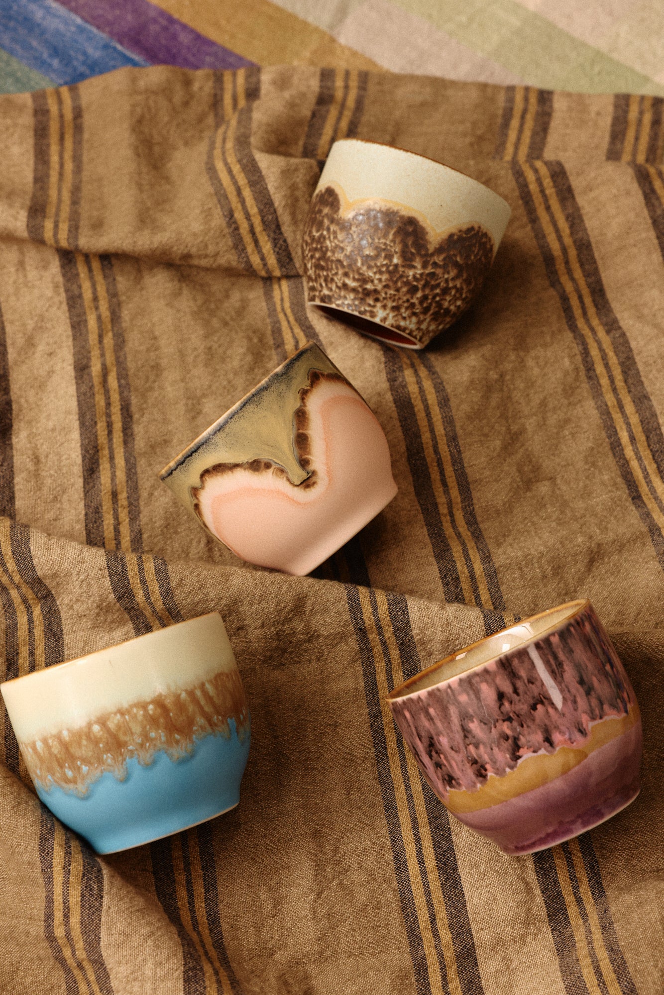 Cafe Cups 70s Ceramics Lagoon 4er Set