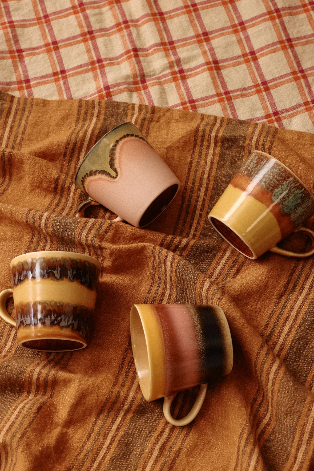 Cappuccino Mugs 70s Ceramics Vista 4er Set