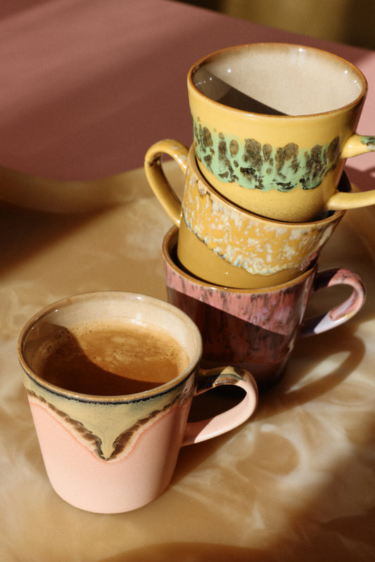 Americano Mugs 70s Ceramics Radiant 4er Set
