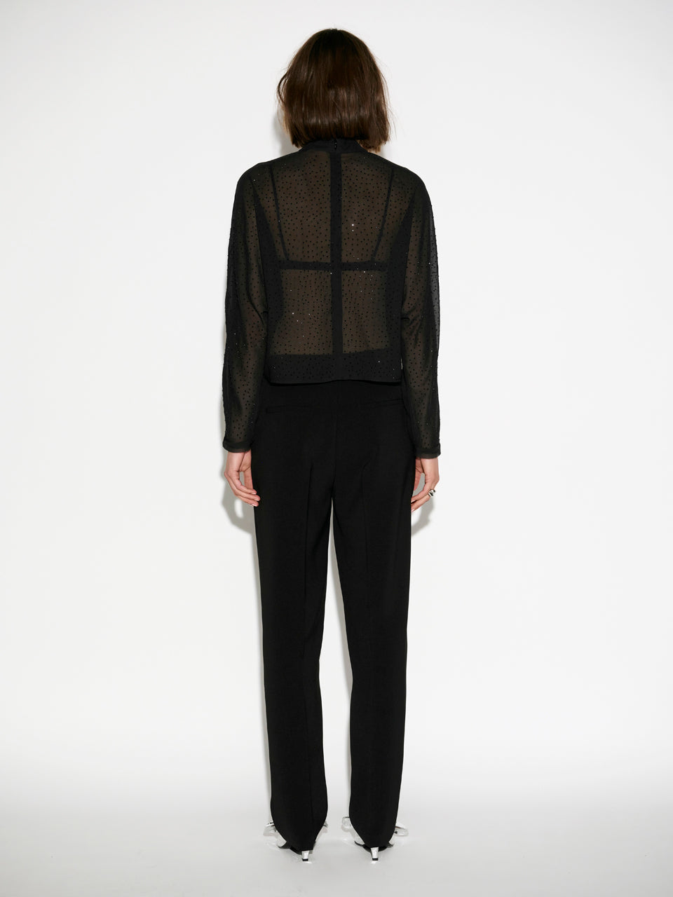 Rhinestone Top Dante6-Biacco Black