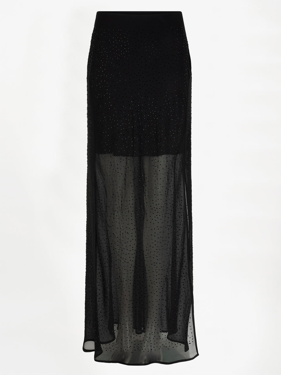 Rhinstone Skirt Black