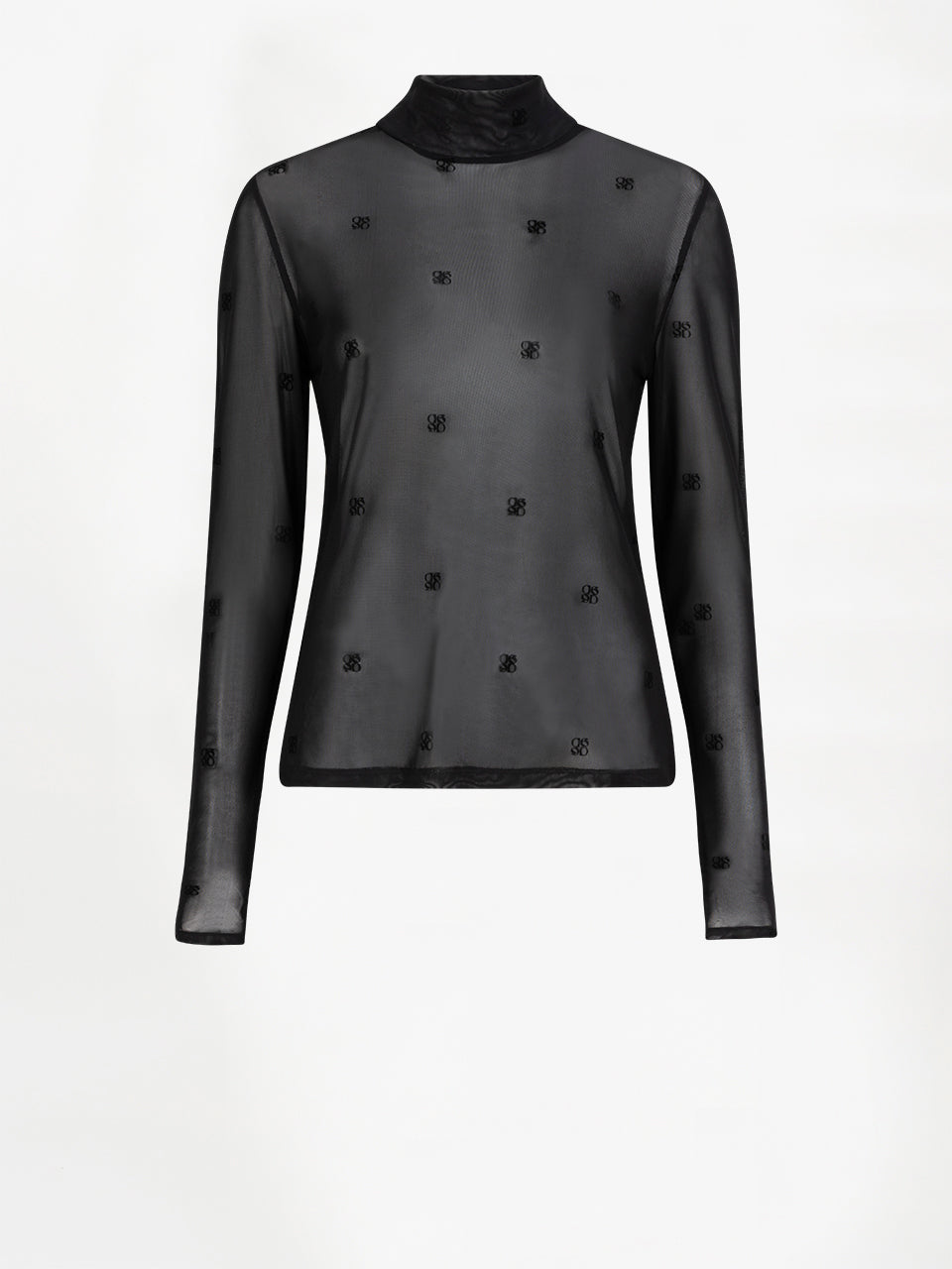 Mesh Top mit Flockdruck-Logo Black