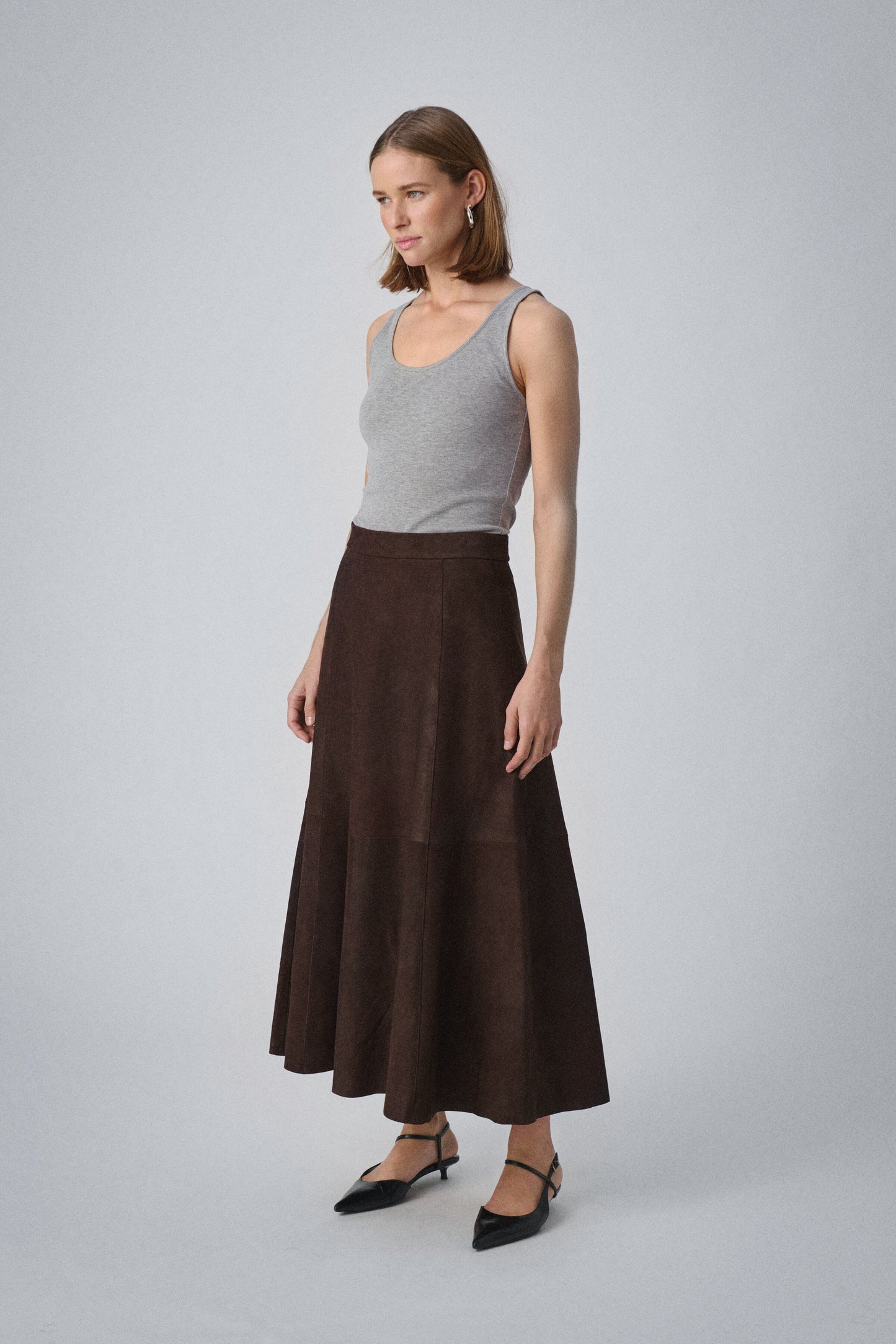 Wildlederrock SLPavati Coffee Bean Brown