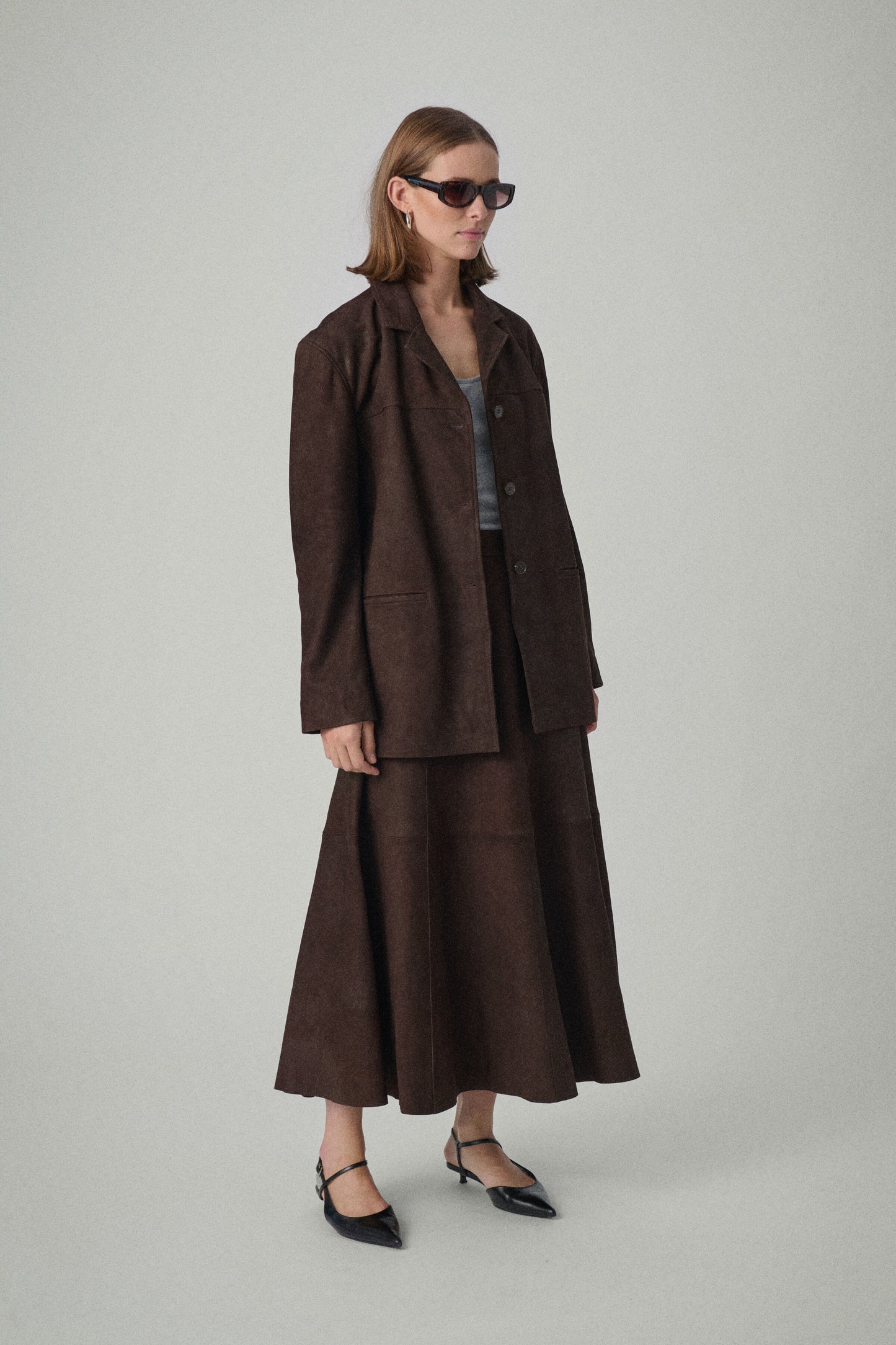 Wildlederrock SLPavati Coffee Bean Brown