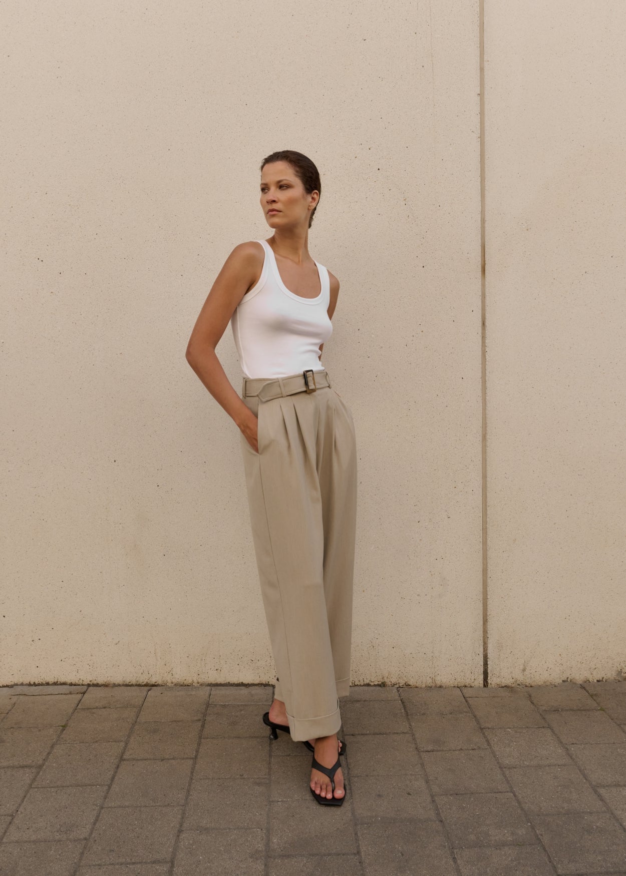 Hose Tahny`CL Green Taupe