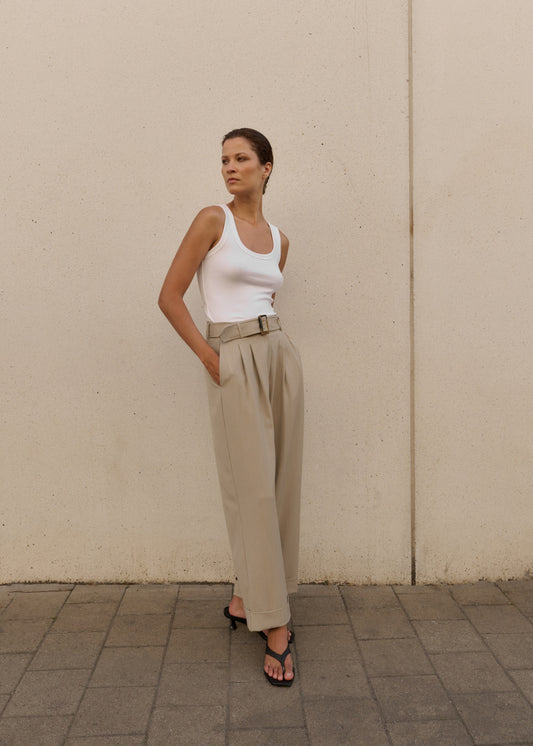 Hose Tahny`CL Green Taupe