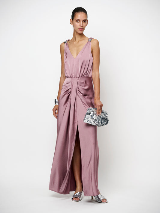 Satin Maxi Dress Dannte6-Marcia Mauve