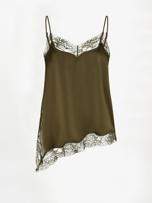 Satin Lace Top Dante6-Dwana Olivegreen
