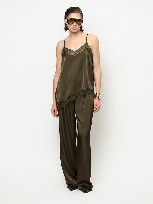 Satin Lace Top Dante6-Dwana Olivegreen