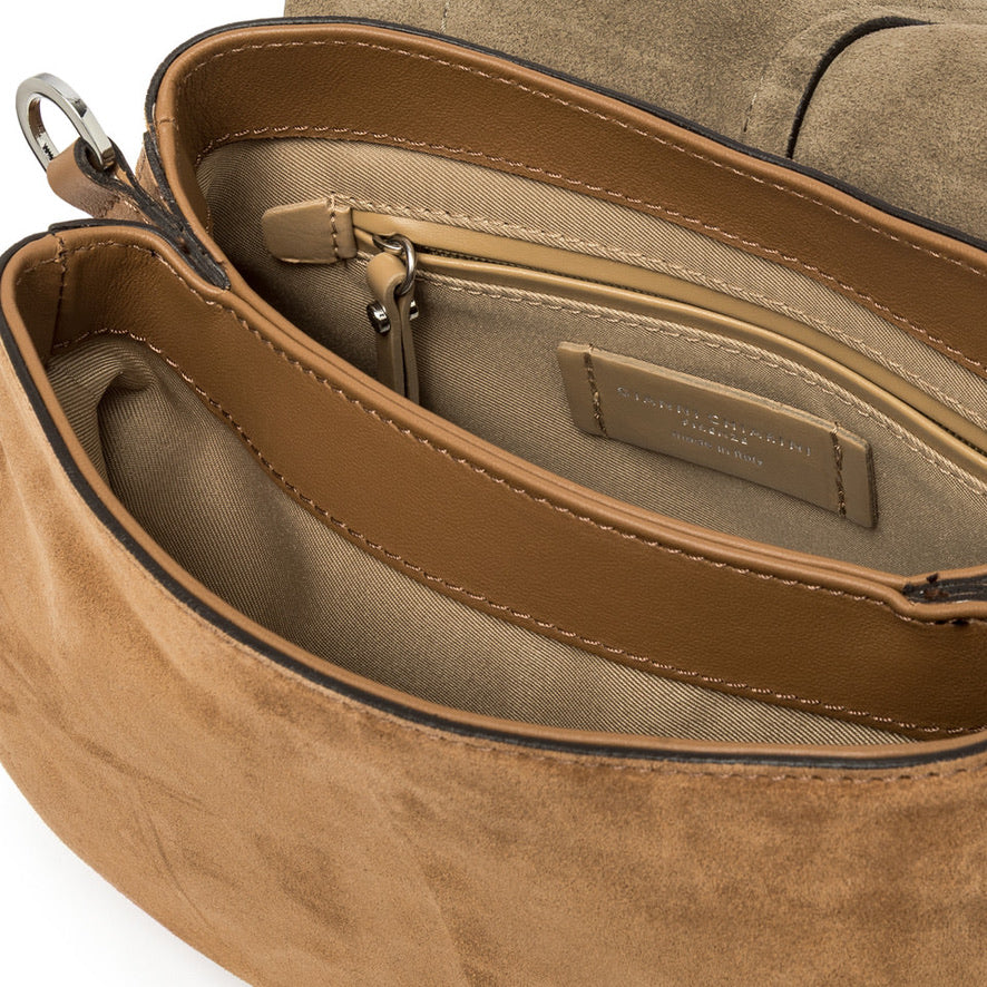 Handtasche Gianni Chiarini Helena Round Suede Studs Caramel