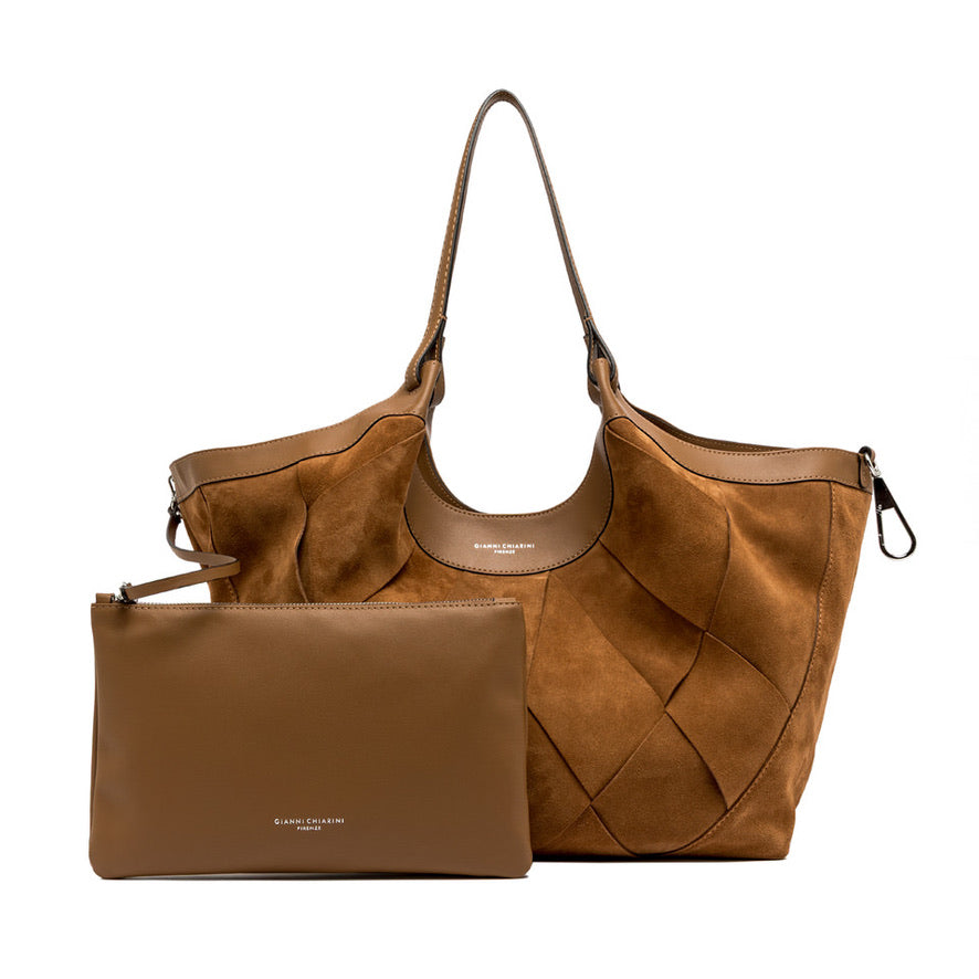 Handtasche Gianni Chiarini DuaGC Maxi Suede Caramel