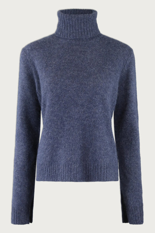 Rollkragen Pullover RilloSA Deep Blue Melange