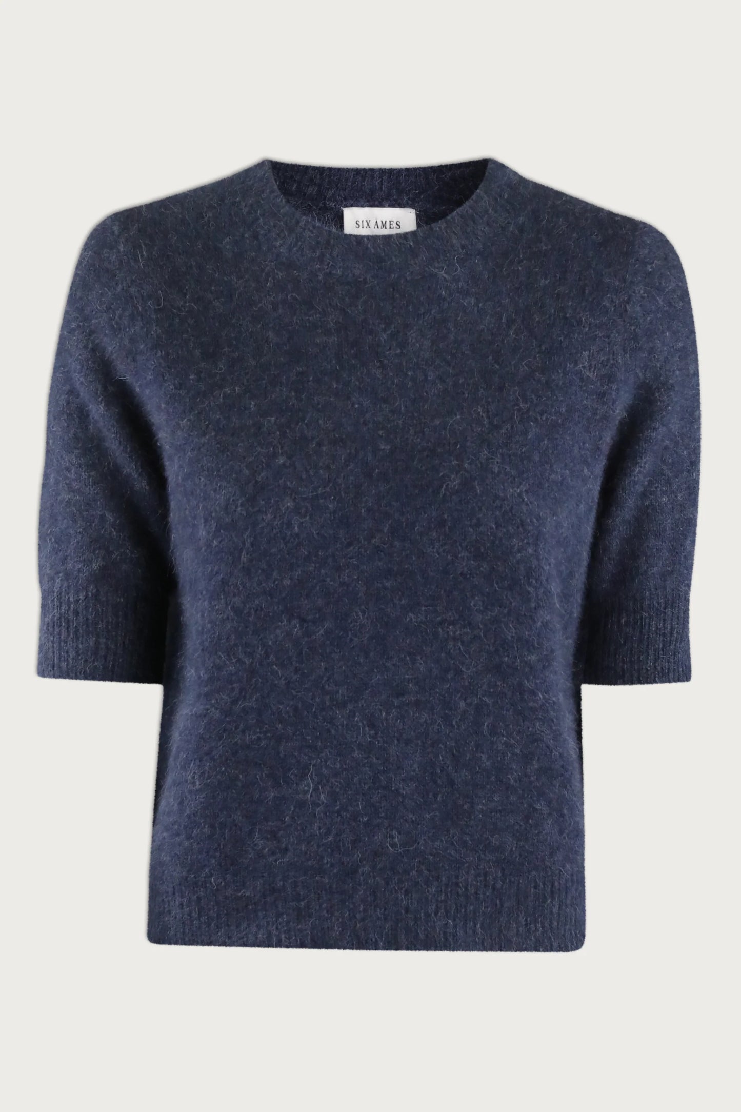 Kurzarm Strickpullover RoccaSA Deep Blue Melange