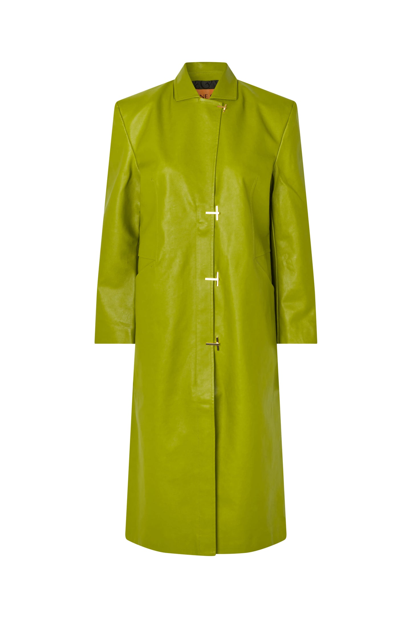 Stine Goya Long Single Breasted Coat - Woodbine