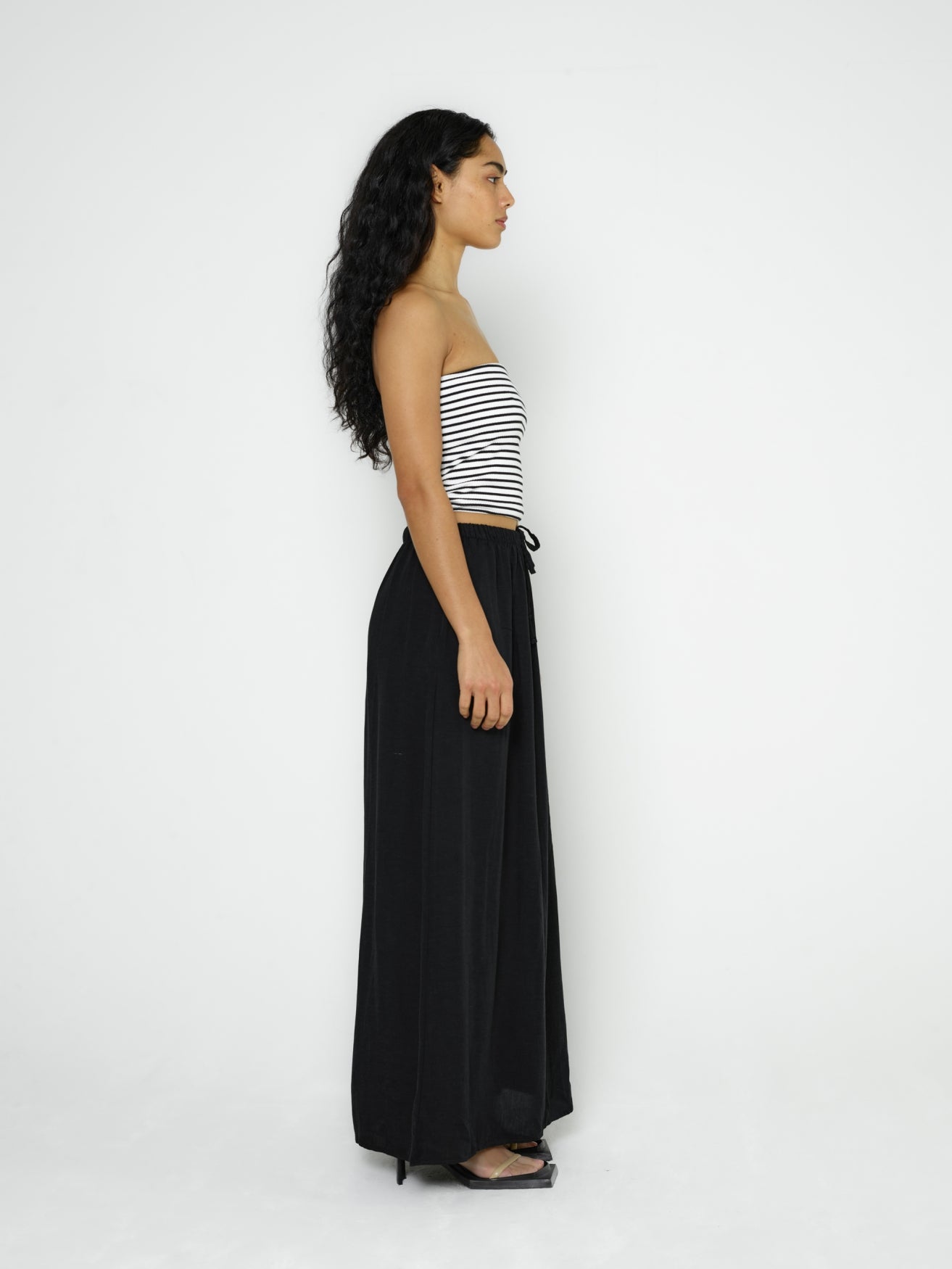 Strapless Rib Top Lora'CL Stripes