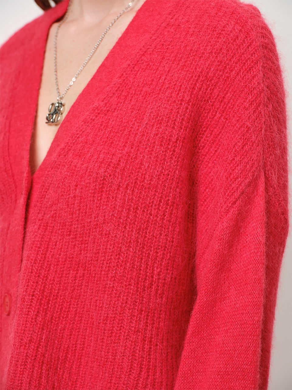 Cropped Cardigan D6Utha Red