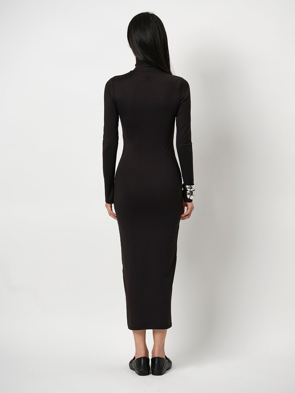 High Collar Dress D6Rune Raven