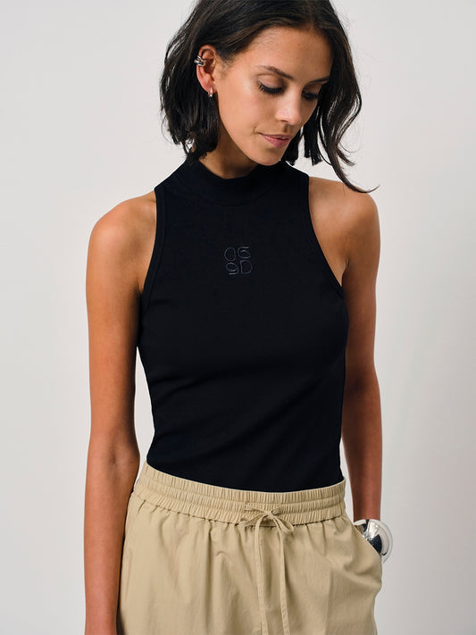 Tanktop Logo Mockneck LakoD6 Black