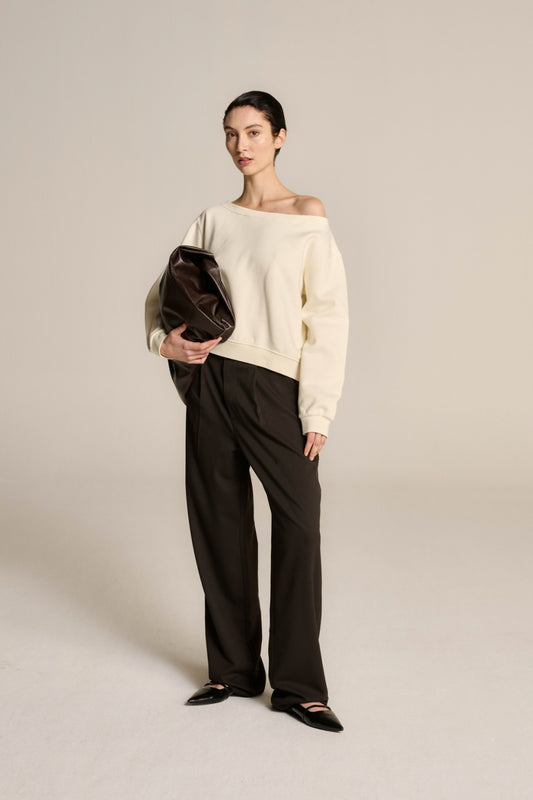 Asymetric Sweater Momo`CL Ecru