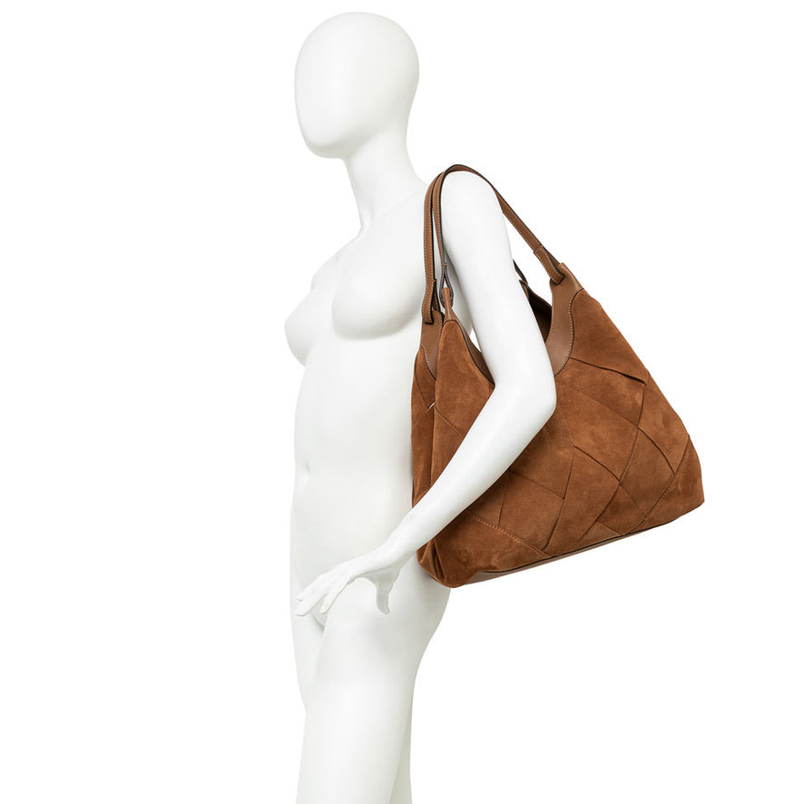 Handtasche Gianni Chiarini DuaGC Maxi Suede Caramel
