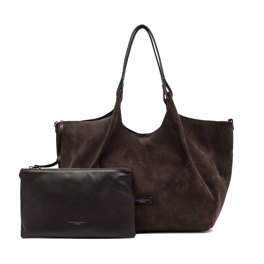 Handbag Gianni Chiarini DuaGC Maxi Lamb Castoro
