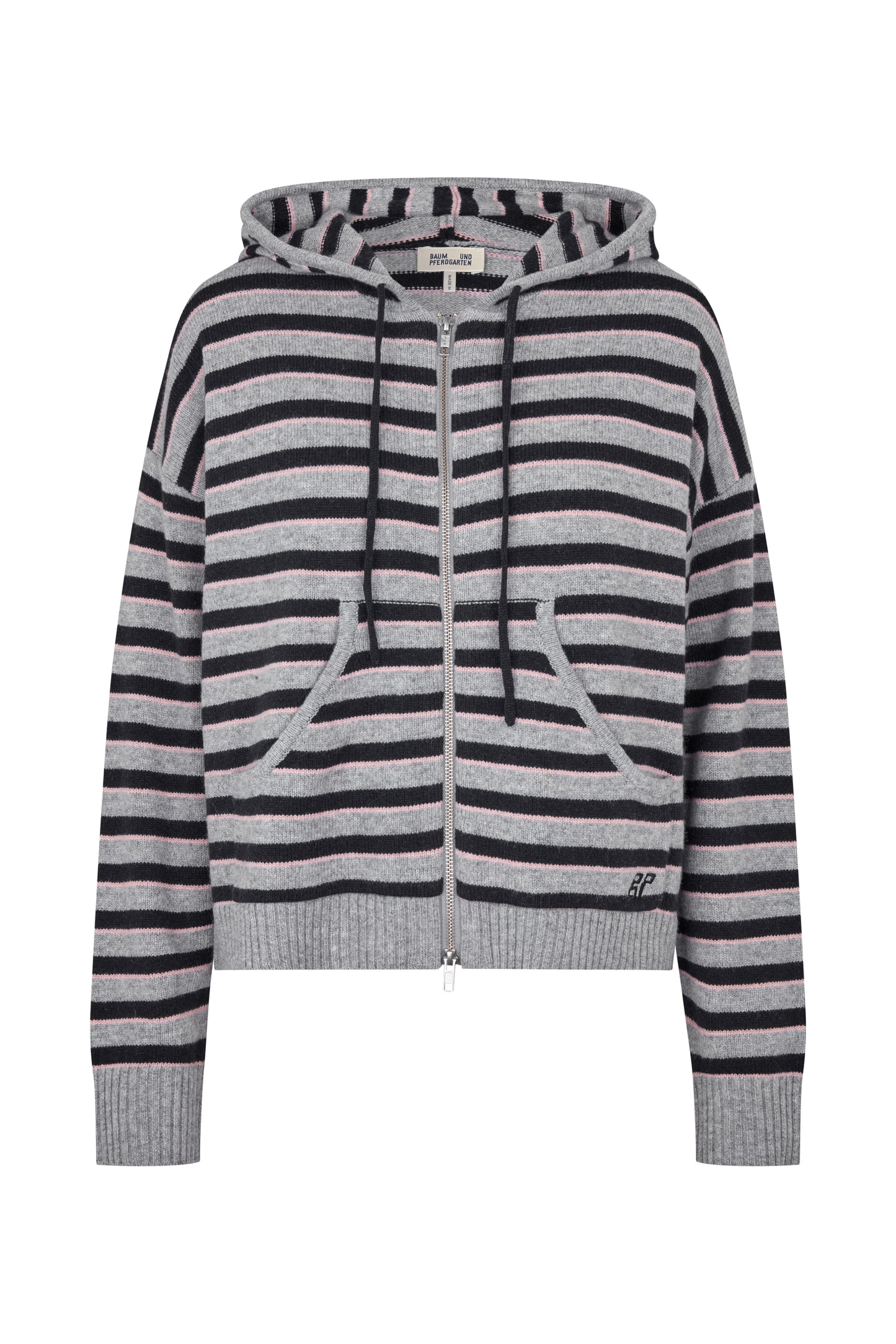 Cardigan BPCalley Grey Black Stripes