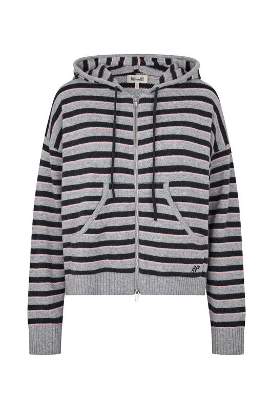 Cardigan BPCalley Grey Black Stripes