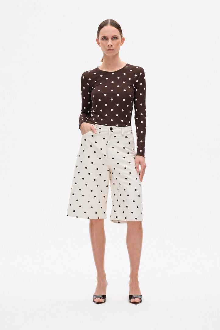 Longsleeve Mesh Coffe Bean Dots