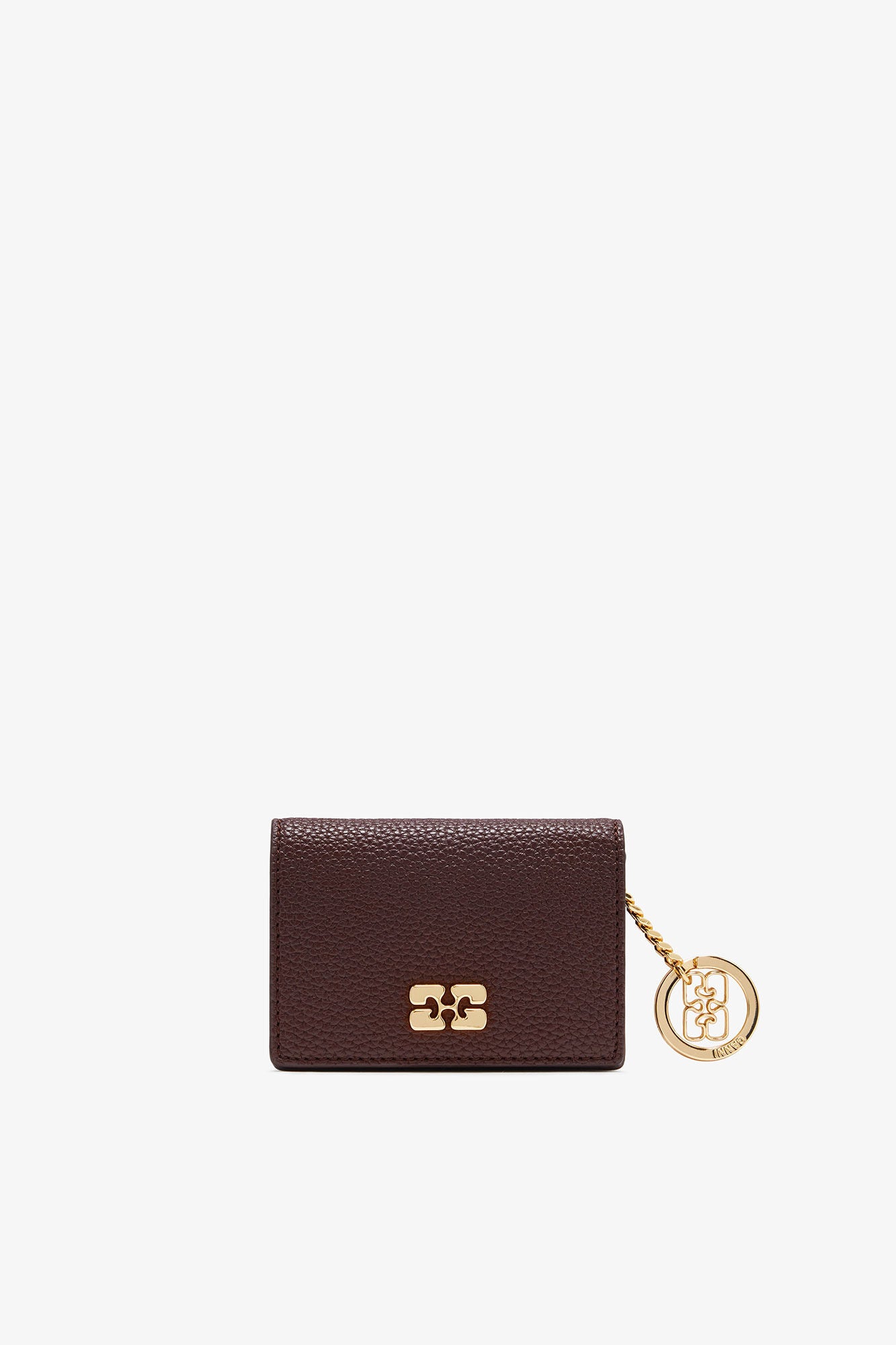 Ganni Card Holder Grained Chicory Coffeee