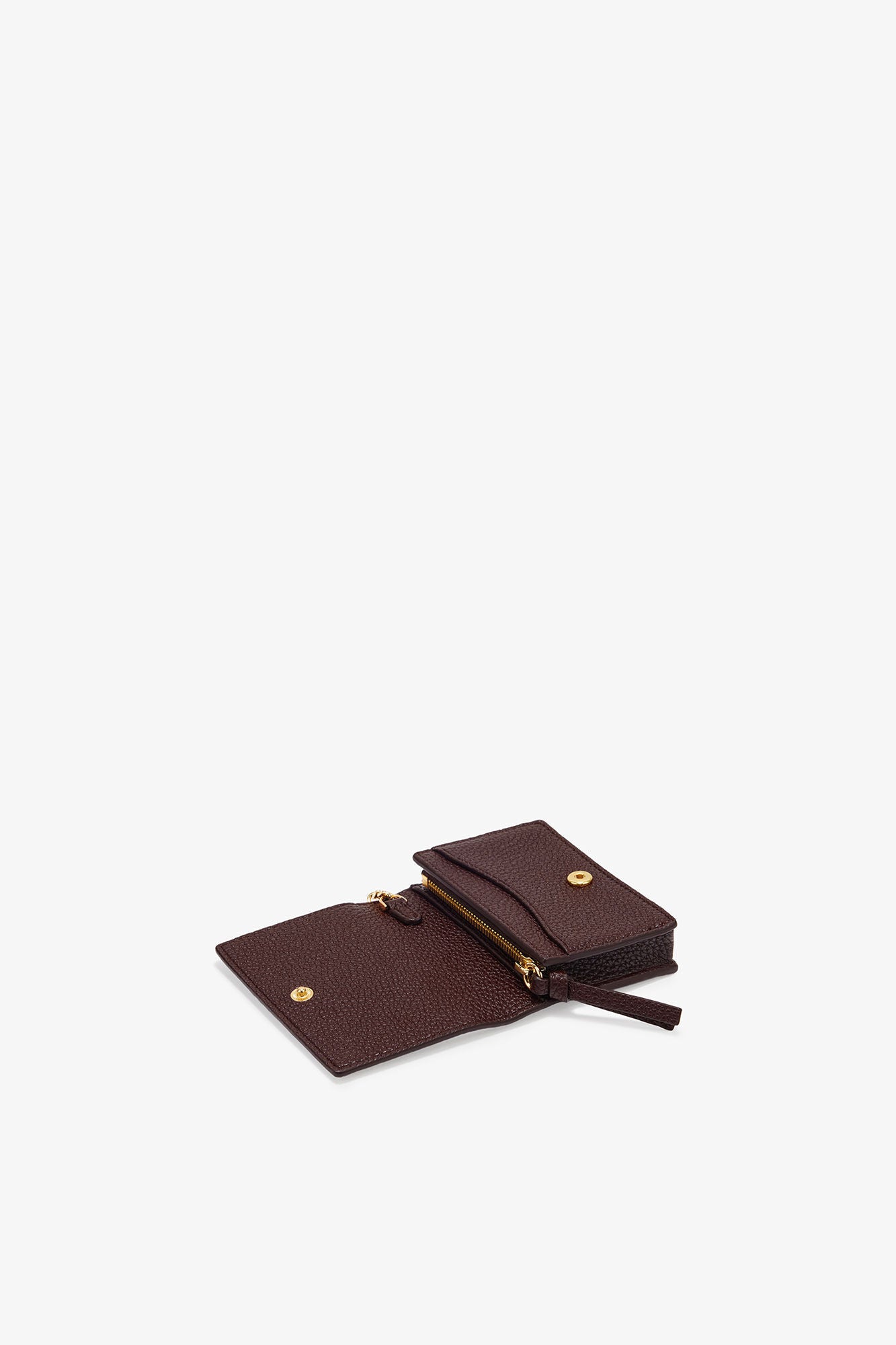 Ganni Card Holder Grained Chicory Coffeee