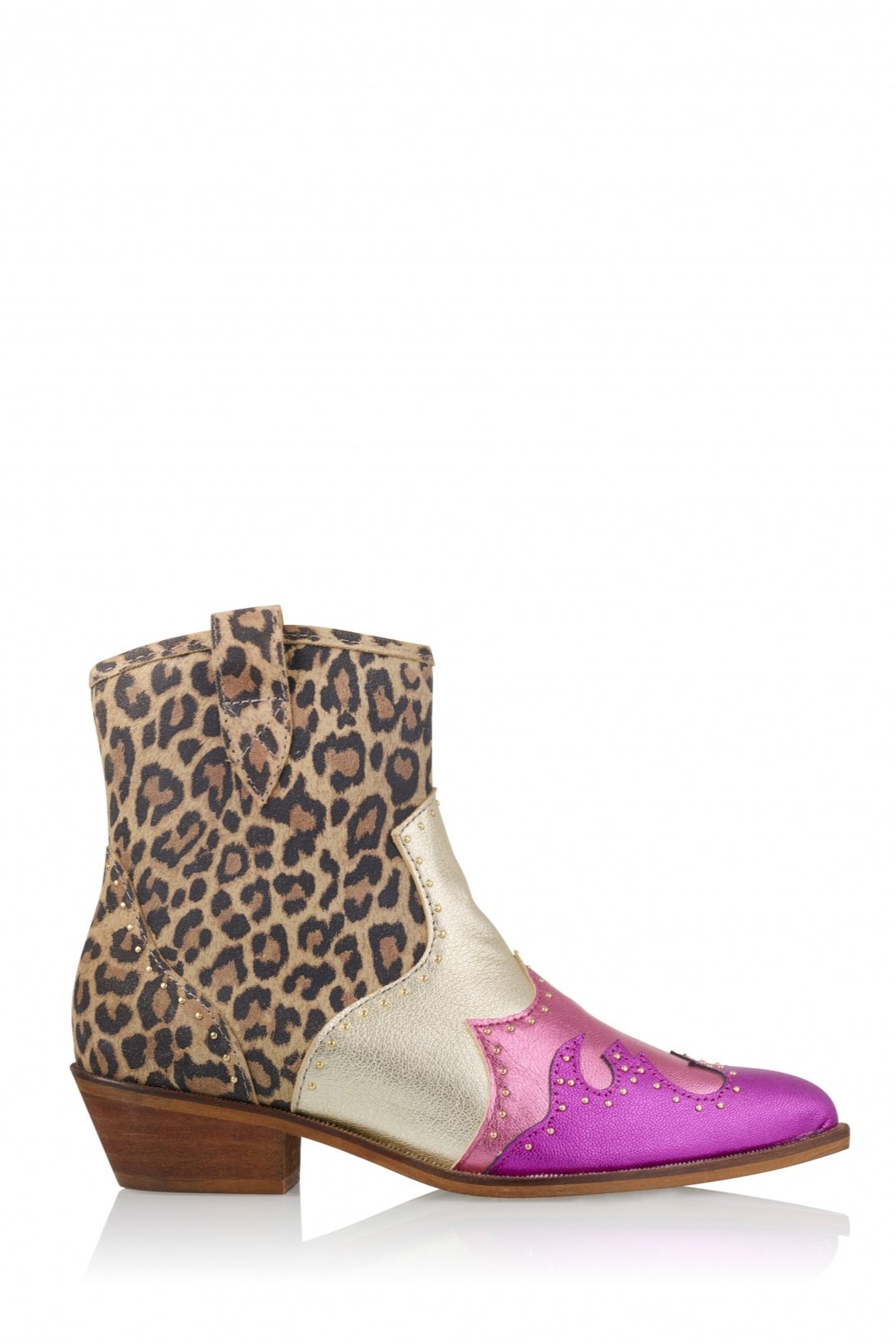 Ankleboots DWRSLyon Leopard Studs