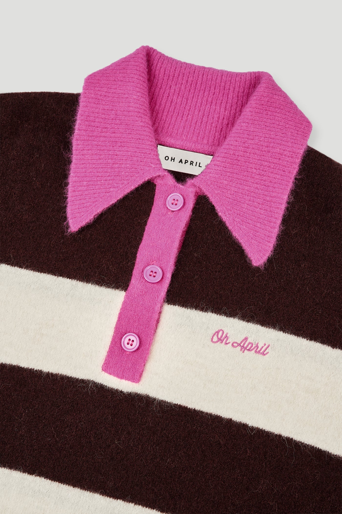 Knit Polo Pullover Stripes