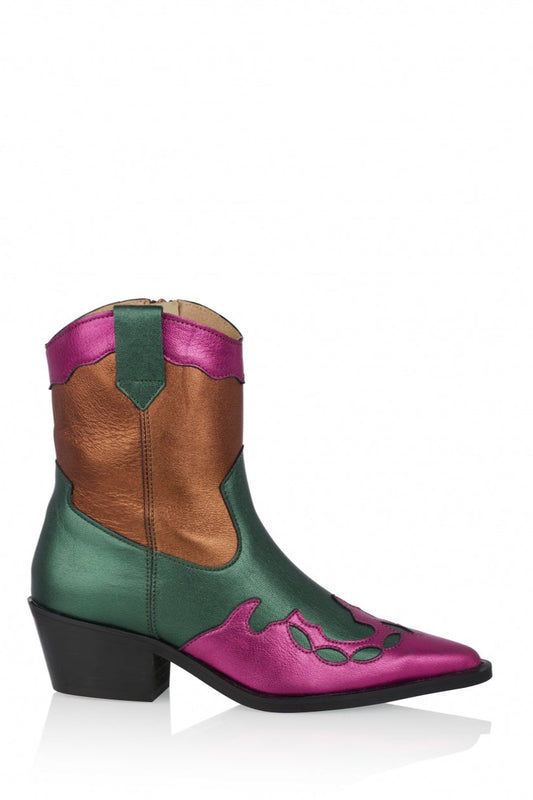 Ankleboots DWRSBari Dark Green Fuchsia
